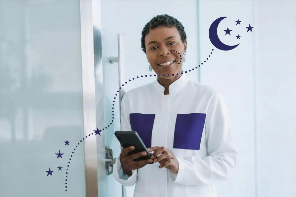 Person holding phone